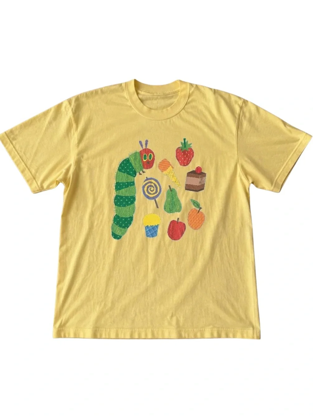 Gildan Daisy Short-Sleeve Tee with Caterpillar & Fruit Print